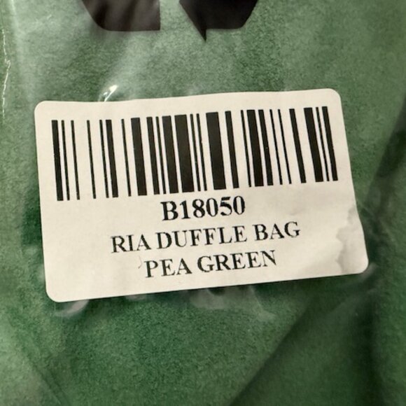 M.I.L.A. Ria Duffle Bag In Pea Green 100% Suede Leather NWT - Picture 7 of 7